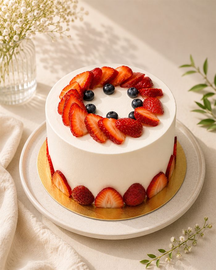 Simple strawberry cake